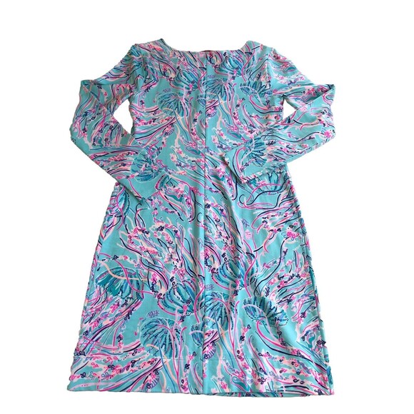 Lilly Pulitzer Harper Shift Dress Bayside Blue Under The Moon Small - Picture 9 of 15